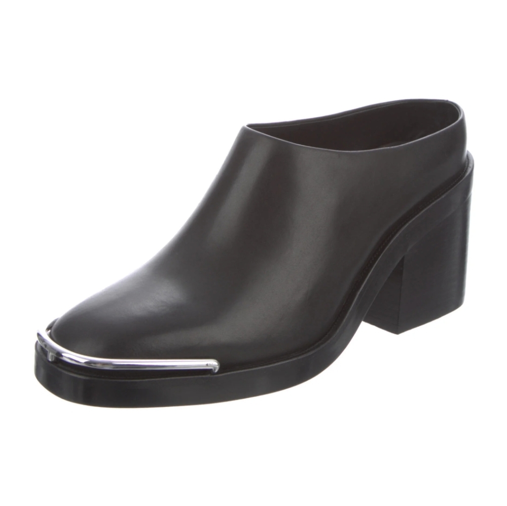 Alexander Wang Hailey Leather Mules in black